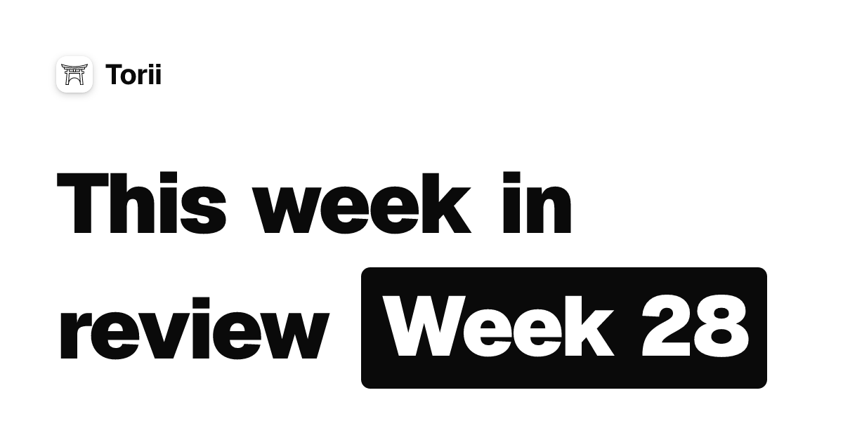 This week in review — Week 28